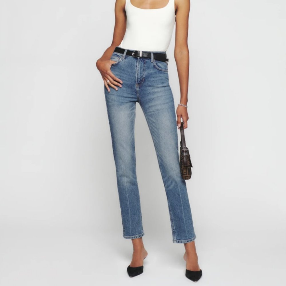 COPY - reformation liza ultra high rise straight cropped jeans Malta